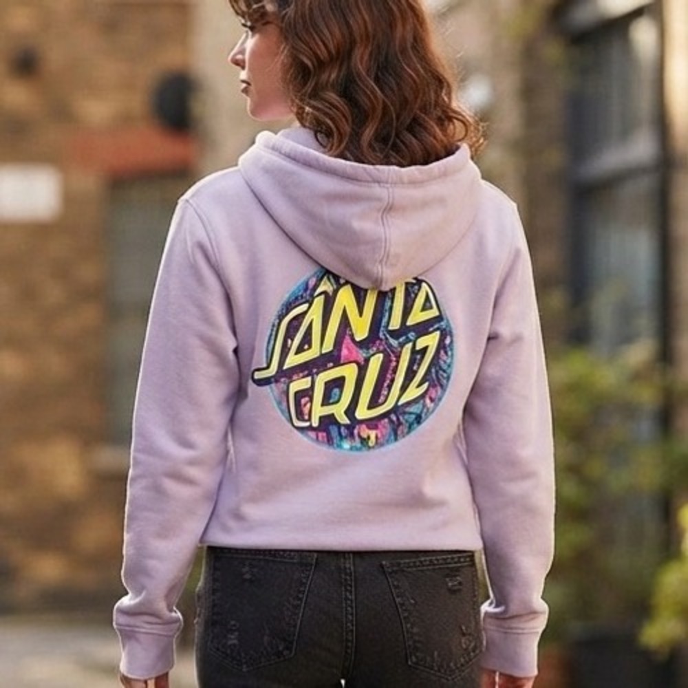 Santa Cruz Lavender Purple Psychedelic Pullover Hoodie Small